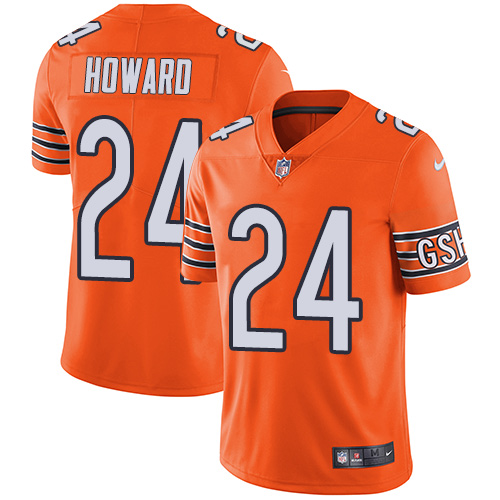 Nike Bears #24 Jordan Howard Orange Men's Stitched NFL Limited Rush Jersey